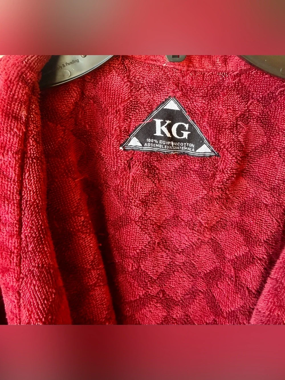Vintage Terry Cloth Red Plush Cotton Bathrobe - Cozy Spa Robe